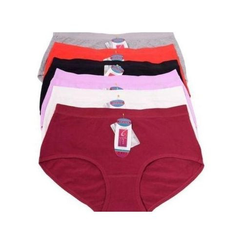 Ladies Cotton Strenching Panties , Assorted Colors - 6pcs