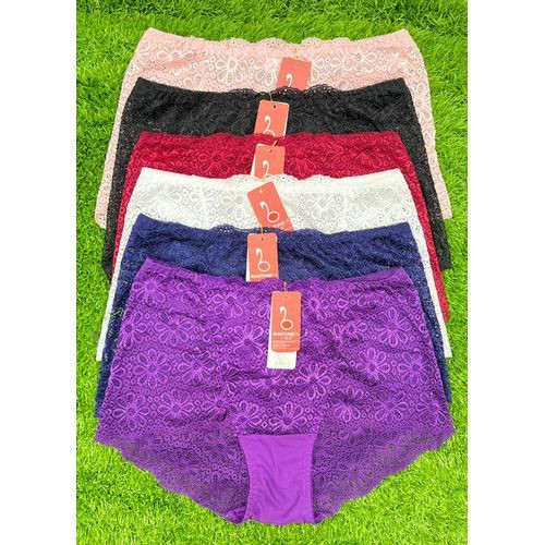Seamless Lace Panties - 6PCS Assorted Colors