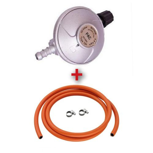 Gas regulator + 2m hose Pipe/ Cord for 6kg Cylinder + Free Safety Clips