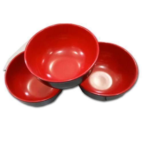 6 Heavy Duty Melamine Soup Bowls-Red