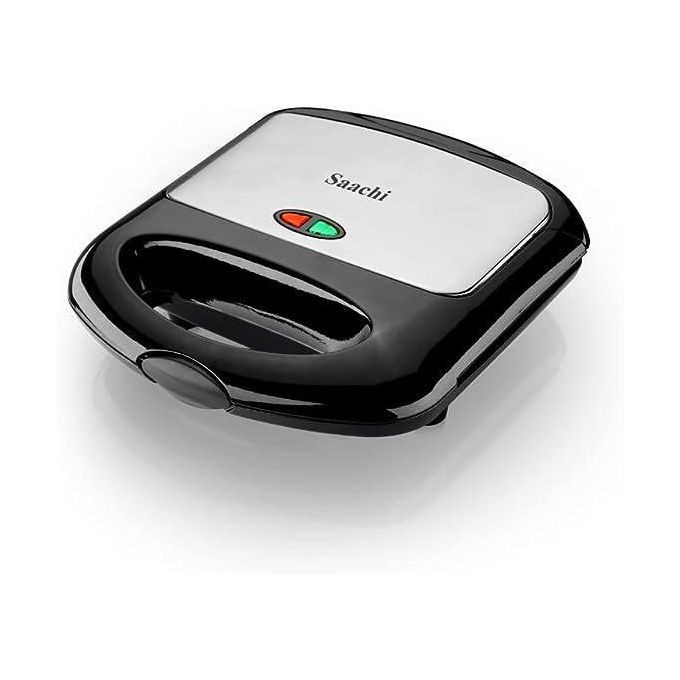 Saachi 2 In 1 Sandwich Maker And Grill With Fast Heating Plates-Silver/Black