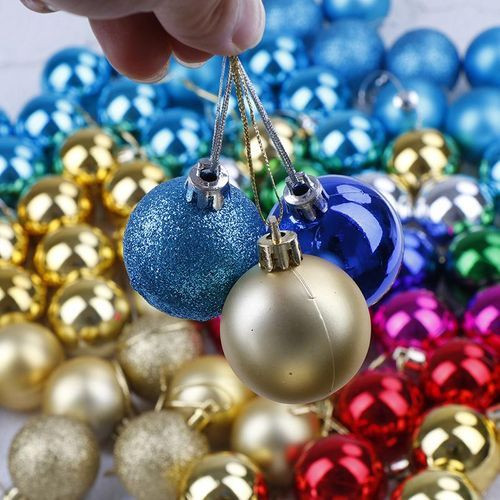 Christmas Decoration Balls, 100 Pieces, Multicolor