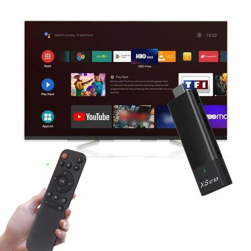 XS97 S3 Android TV Stick - Stream Your Favorite Content in 4K - Black