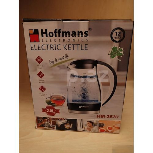 Hoffmans Hoffman HM-2537 Electric Glass Kettle – 2.0L, 800W, LED Light- Different Colors