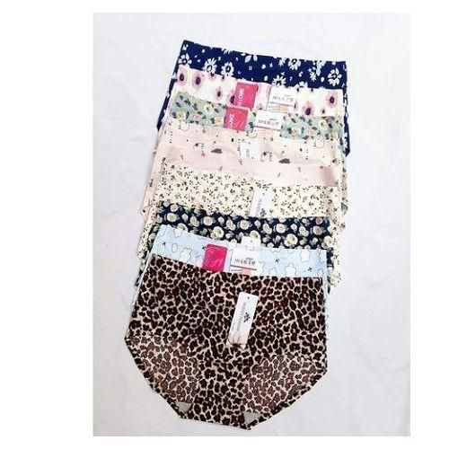 SEAMLESS BIKINI FLORAL PANTIES, 6PCS