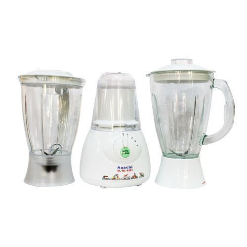 Saachi Blender 3 In1 Double Jar Blender - White