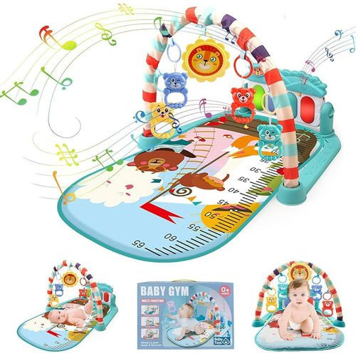 Baby Play Mat Lay Visual with Music and Rattles Game for Fitness Chick.