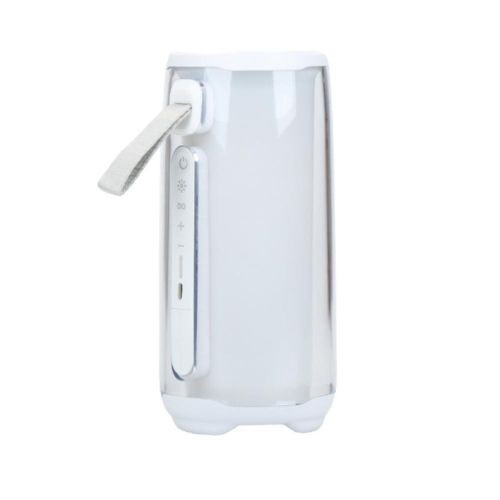 XLT Portable Wireless Speaker, Wireless Speaker with 360 degrees Multicolor Lights, Surround Sound,Outdoor Speaker for Sports Beach Travel - White