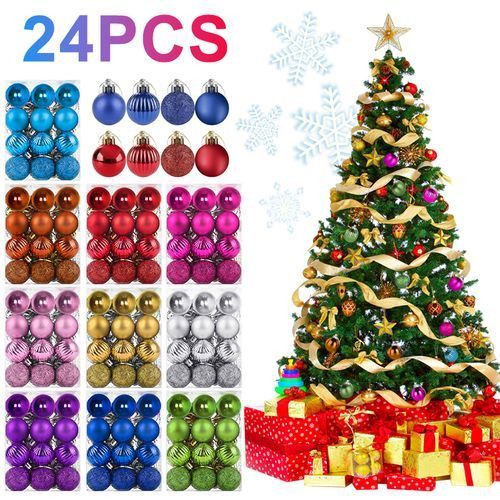 2021 Christmas Tree, Lights and 24 Balls - Green  (180cm)