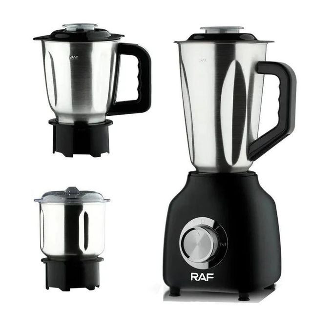 RAF 3 In 1 Multifunctional Stainless Steel Blender Grinder And Mill-Silver