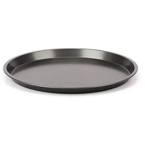 Non-Stick Pizza Steel Baking Round Oven Tray Pan, 30cm-Black.