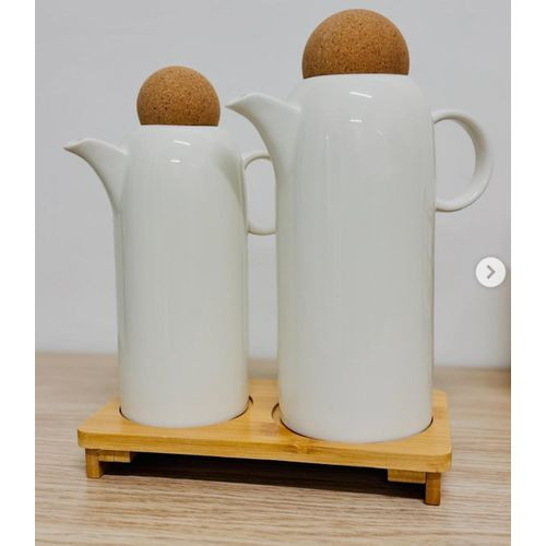Ceramic Oil Canister Set – Elegant Storage for Oil, Vinegar & Sauces