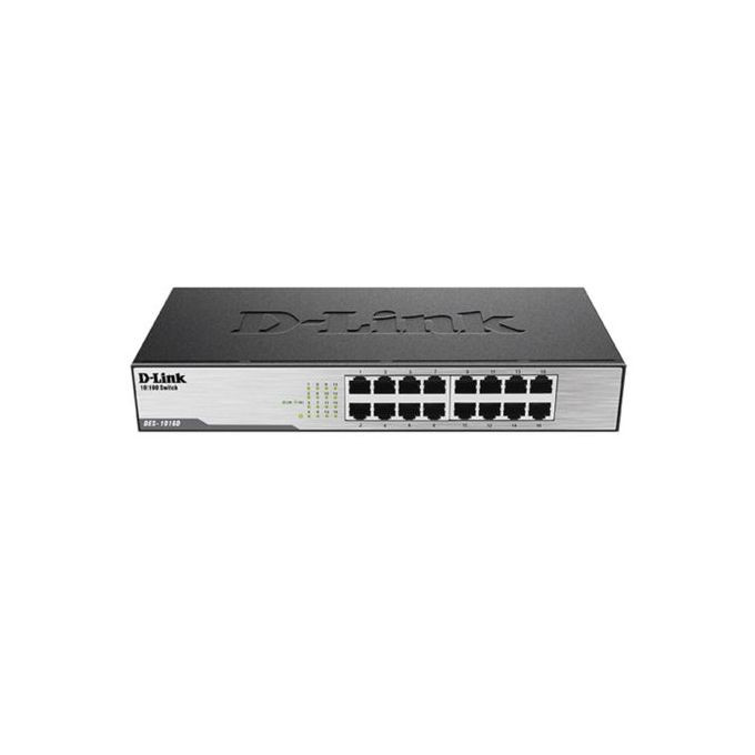 Dlink D-Link DES-1016D 16 Port 10/100Mbps Desktop Switch - Black