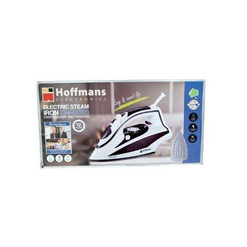 Hoffmans Steam And Dry Flat Iron - White, Black