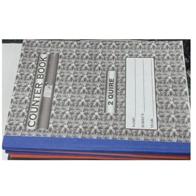 12 Pieces A4 Counter Books 2quire silver paper type