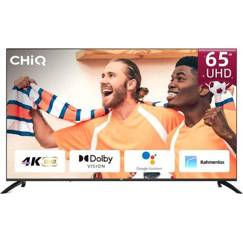 Chiq 65 QLED LED ANDROID 4K UHD SMART with FRAMELESS + BT TV