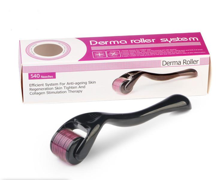 Derma Roller For Face, Body and Scalp - Microneedling Roller For Men & Women With 540 Titanium Microneedles - Beard Roller for Hair & Beard
