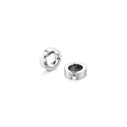 1Pair of Men Titanium Steel Round Non-Pierced Ear Cuff-Silver