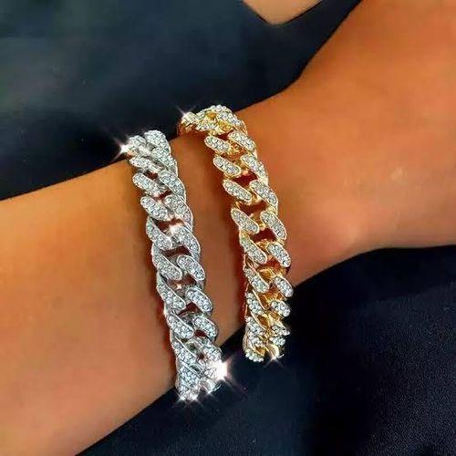 Men Cuban Chain Wrist Bangle - SiIver