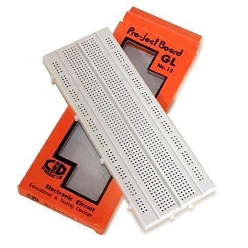 GL-12 840 Points Solderless Breadboard – Self-Adhesive Backing – High-Visibility Orange – Professional DIY Prototyping Board