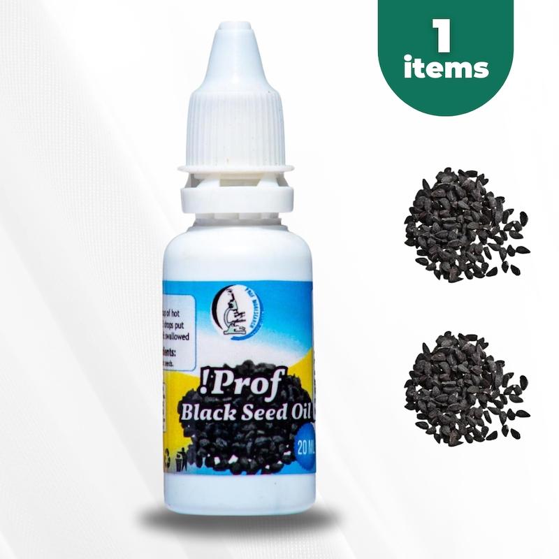 Prof Black Seed Oil (Habbatus Sauda) 20ml – 100% Pure Cold-Pressed Nigella Sativa Oil for Immune Support, Skin & Hair Care – Vegan, Non-GMO.