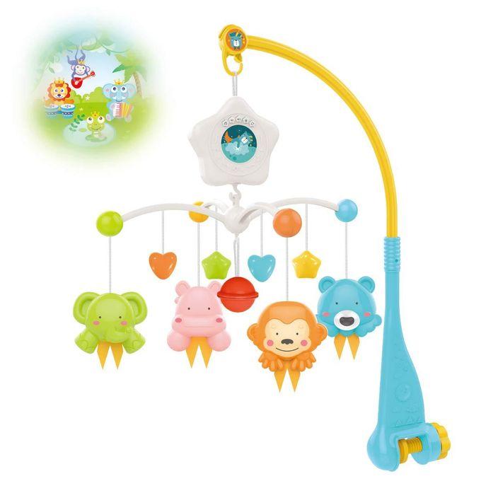 Baby Crib Mobile with Projrctor and Relaxing Music, Hanging Rotating Animals Rattles Nursery Gift Toy for Newborn 0-24 Months Boys and Girls