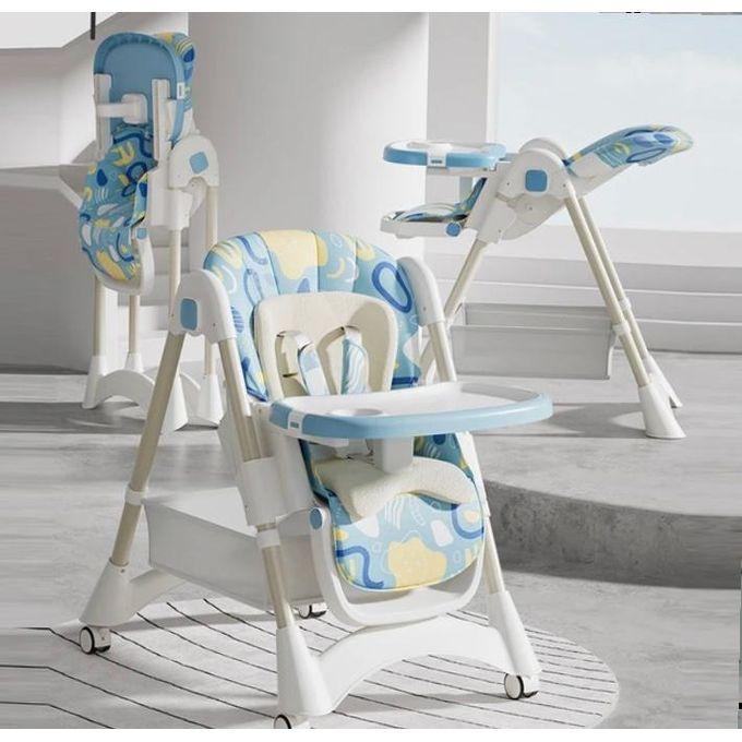 Multifunctional Children Dining Chair Foldable Baby Dining Table Chair Can Sit And Lie Adjustable Kids Feeding Chair With Wheel