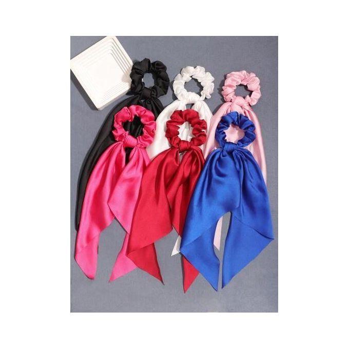 Satin Scarf Scrunchie Set Red.