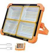 Rechargeable LED Solar Flood Light Portable and Waterproof for Outdoor Camping and Emergency ABS Body for Garden Landscape Use