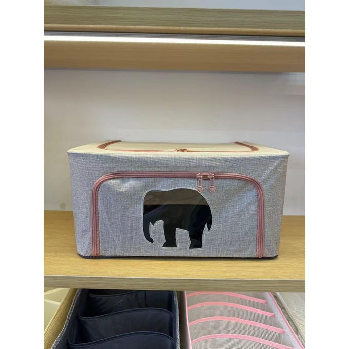 Storage box with lid, sorting baskets for household clothes, storage box for bedroom blankets, storage box for Oxford fabrics with large capacity, 50 x 40 x 33 cm,multicolors