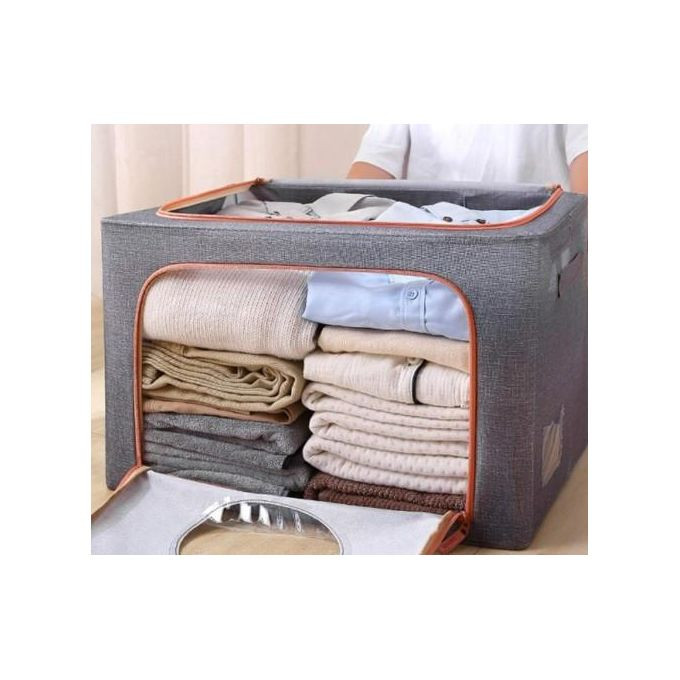 Storage box with lid, sorting baskets for household clothes, storage box for bedroom blankets, storage box for Oxford fabrics with large capacity, 50 x 40 x 33 cm,multicolors