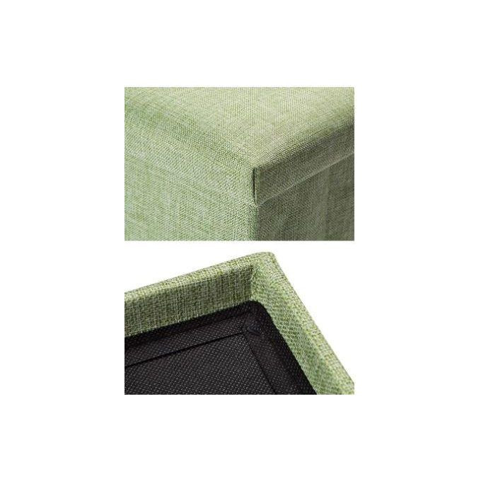 Square Storage Box, Fabric Container Storage Box Stool Living Room Hall Storage Box Shoes Toy Cube Tricolor Multiple Sizes Storage & Organisation ( Green, Size : 30x30x30CM) Multicolor