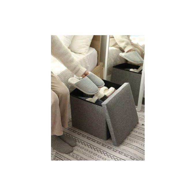 Square Storage Box, Fabric Container Storage Box Stool Living Room Hall Storage Box Shoes Toy Cube Tricolor Multiple Sizes Storage & Organisation ( Green, Size : 30x30x30CM) Multicolor
