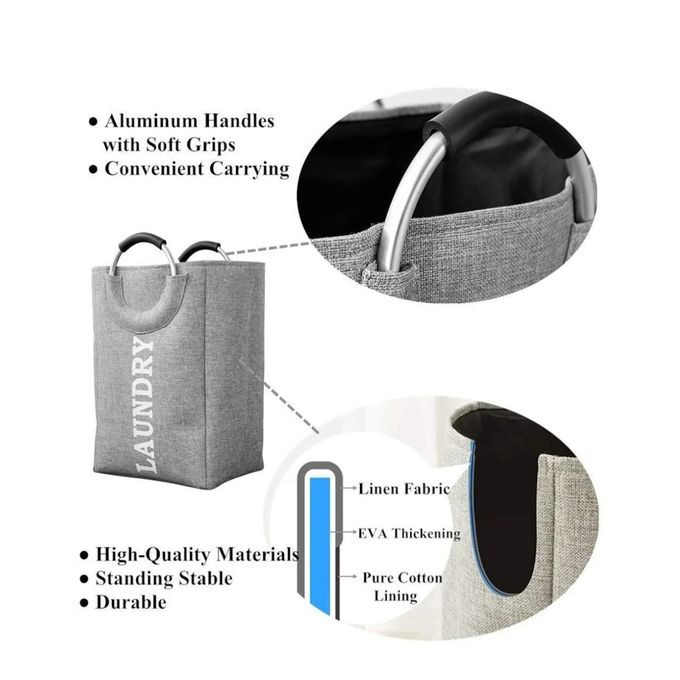 Laundry Basket Children's Laundry Bag Travel Laundry Bag Laundry Bag Baby Laundry Box Nursery Boy Laundry Container Storage Basket Dirty Laundry Fabric 43L (Grey)
