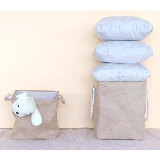 Large 40*30*50cm Foldable Washing Baskets Laundry Basket for bedrooms Dirty Clothes Organizer 2Pc set Laundry Hamper with Handles Large Collapsible Basket,Grey,Beige multicolor