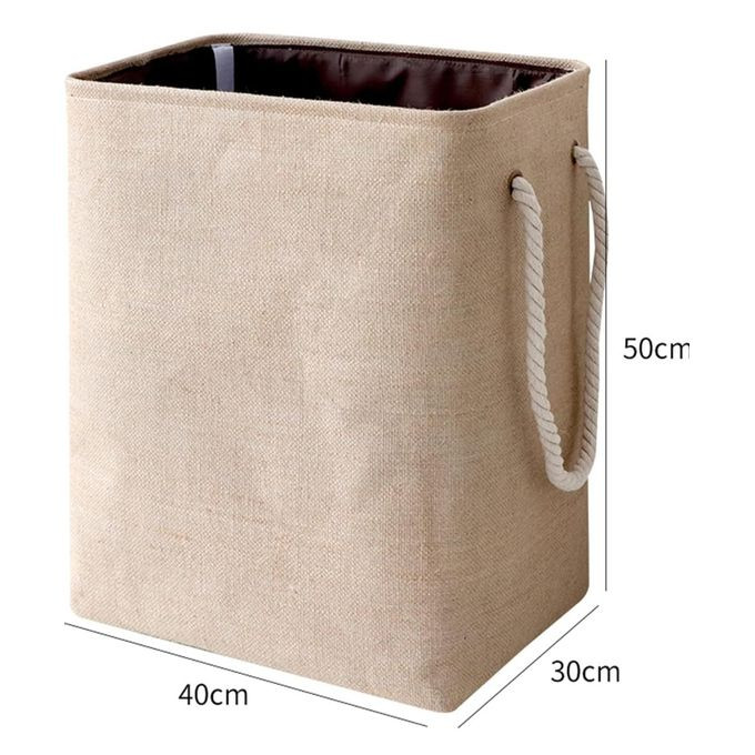 Large 40*30*50cm Foldable Washing Baskets Laundry Basket for bedrooms Dirty Clothes Organizer 2Pc set Laundry Hamper with Handles Large Collapsible Basket,Grey,Beige multicolor