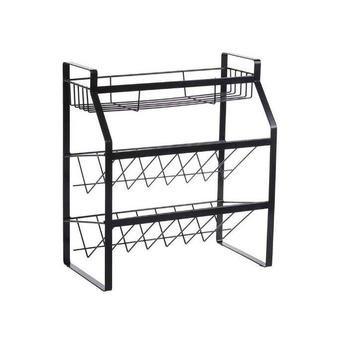 Spice Rack, Spice Organizer Seasoning Organizer 3-Tier Kitchen Rack for Kitchen Counter, Cabinets and Pantry Organization, White