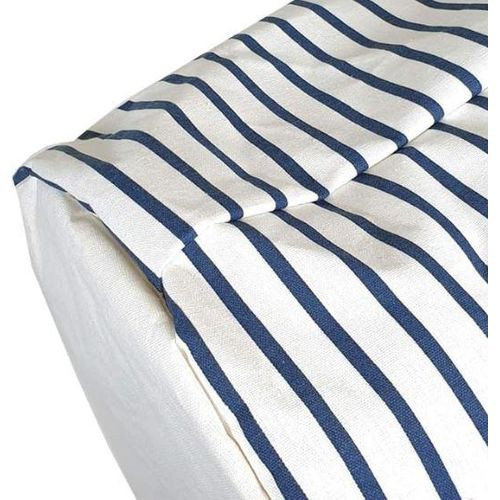 Foldable Striped Laundry Hamper Bucket Dirty Clothes Laundry Basket Home Organizer Storage Bin, Blue Stripe