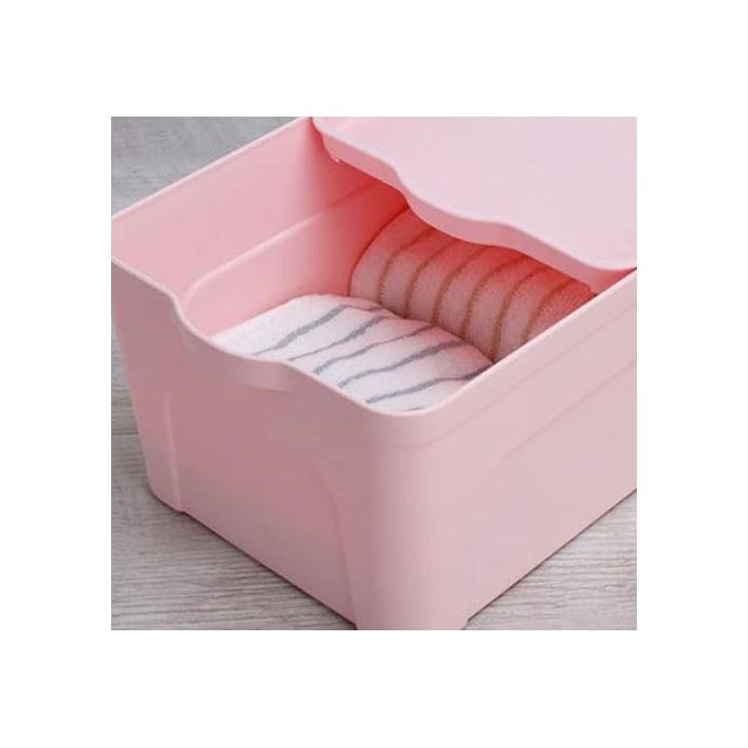 2Pack Box containers for clothes storage containers for organizing Storage Case bookshelf office cosmetic Multicolor