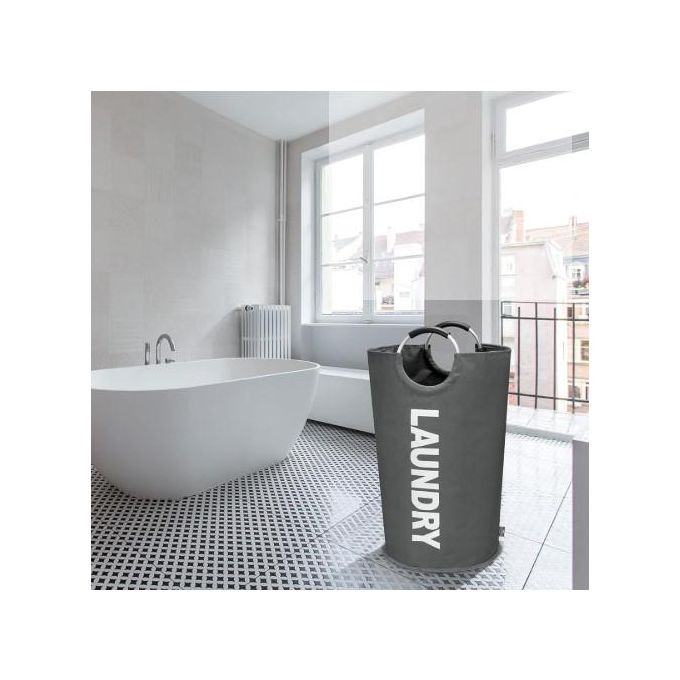 Laundry basket laundry bag laundry hampers dirty clothes basket kids laundry basket L38xW38xH72cm Capacity 82Litre Grey
