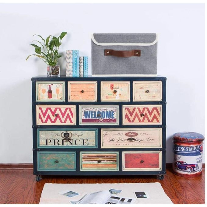 Lucky Monet Storage Bins Boxes with Lids 2 Pack Decorative Storage Boxes Collapsible Fabric Storage Basket Containers Lidded Storage Cube for Organizing Closet Home Office, 10"x 8"x 7" (Grey) multicolor