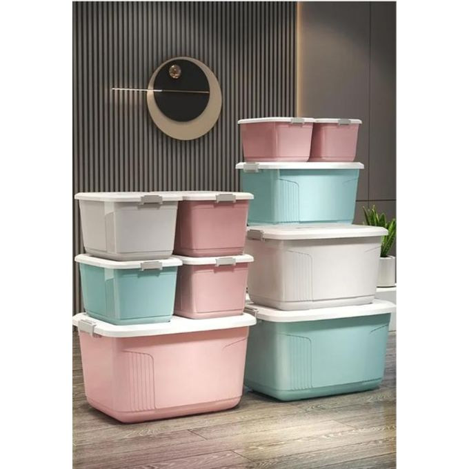 Plastic Storage Bins With Latching Lids Stackable Storage Containers For Organizing Large Storage Box For Bedroom, Basement, Classroom, Camping, Office
