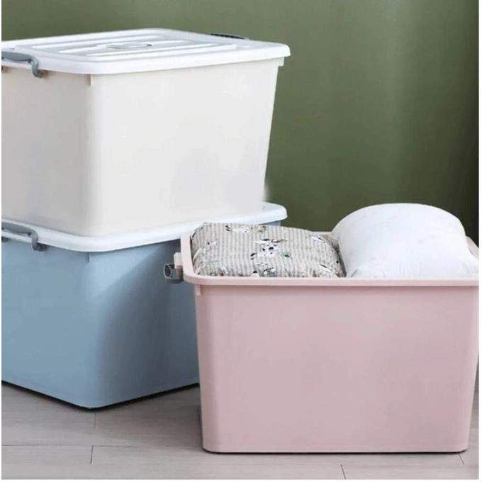 Storage Containers, Bathroom, Bedroom, Can Be handy In Kitchen, Storage Box, Moving, Snacks, Storage Box, Toys, Household Clothes, Heavyset Extra-large Moldable Storage Box blue multicolor