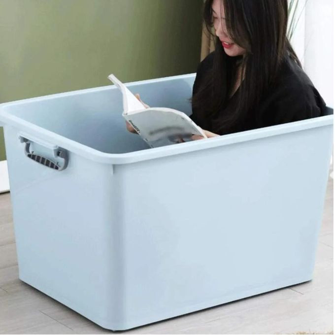 Storage Containers, Bathroom, Bedroom, Can Be handy In Kitchen, Storage Box, Moving, Snacks, Storage Box, Toys, Household Clothes, Heavyset Extra-large Moldable Storage Box blue multicolor