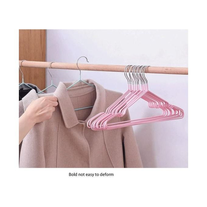 10Pc Pack Standard Hangers Anti Slip Hanger Adult Clothes Hanger Household Clothes Support Clothes k Suitable For Household Drying Blue