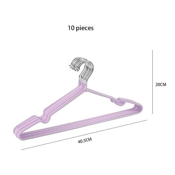 10Pc Pack Standard Hangers Anti Slip Hanger Adult Clothes Hanger Household Clothes Support Clothes k Suitable For Household Drying Blue