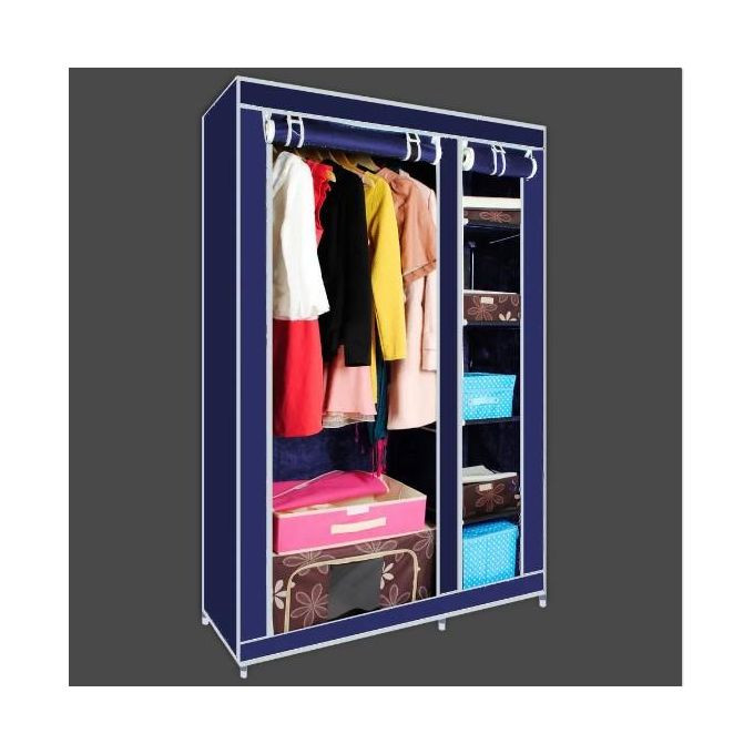Double Column Foldable Wardrobe Cheap Folding Clothes Closet