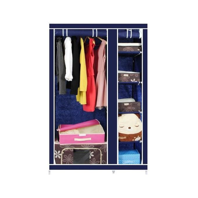 Double Column Foldable Wardrobe Cheap Folding Clothes Closet