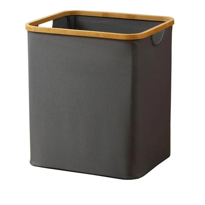 Laundry Hamper Foldable Laundry Hamper 22.9 gal (60 L) Laundry Box, Laundry Hamper, Storage Box, Storage Bag, Bamboo Handle Included (Gray) multicolor