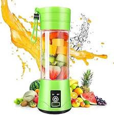 Portable Rechargable USB Mini Blender Juicer 380ml - Green